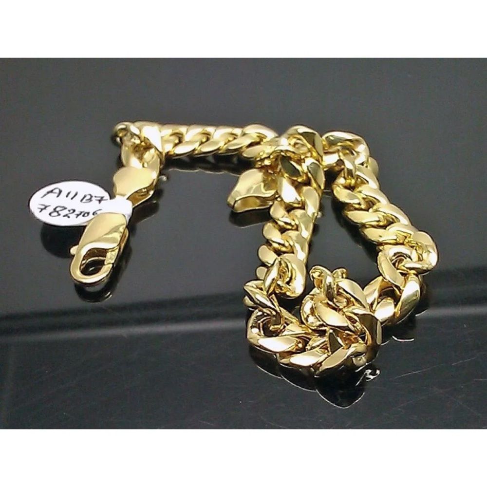 REAL 10K Gold Cuban Link Bracelet 6mm Thick 8" - Picture 4 of 4